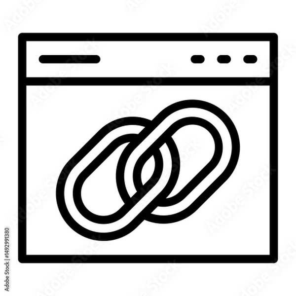Fototapeta Backlink Vector Line Icon Design