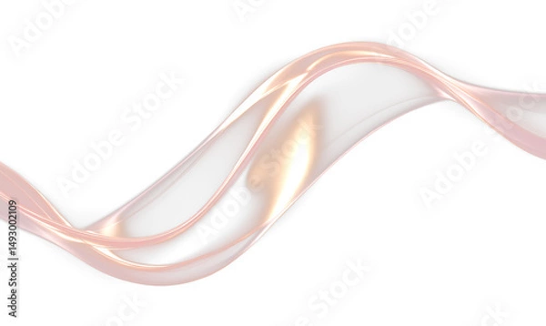 Fototapeta Abstract Flowing Light Wave Energy Overlay Isolate on Transparent Background, cutout, png