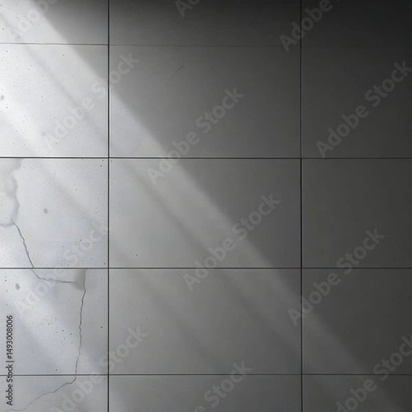 Fototapeta White Concrete Wall: Minimalist Texture with Subtle Cracks