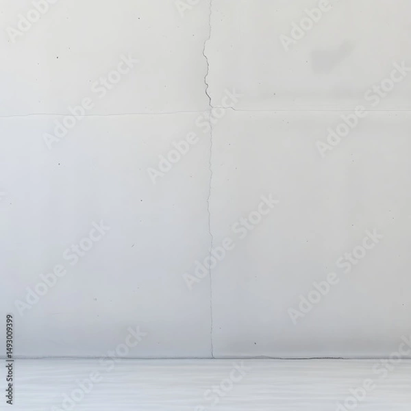 Fototapeta White Concrete Wall: Minimalist Texture with Subtle Cracks