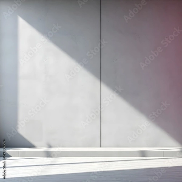 Fototapeta White Concrete Wall: Minimalist Texture with Subtle Cracks