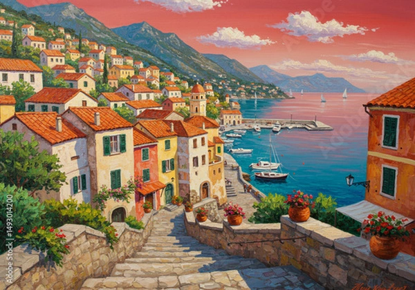 Fototapeta 港町の風景