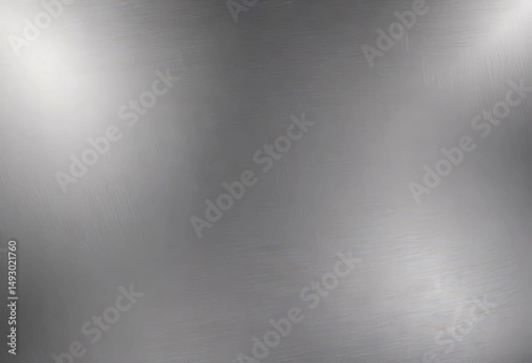 Fototapeta Intricate brushed silver texture, reflective metallic surface, chrome, bright, gradient