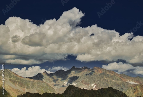Fototapeta View on mountains near Kaunertal on a summer day