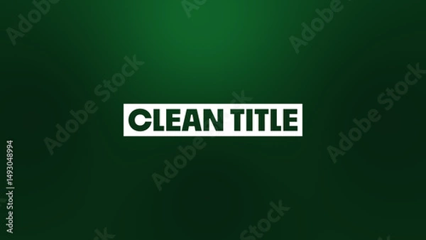 Obraz Clean Title