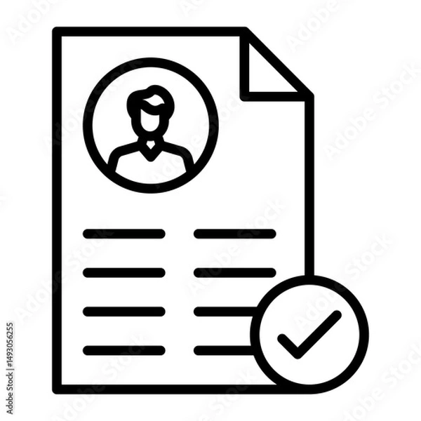 Fototapeta Qualify Vector Line Icon Design