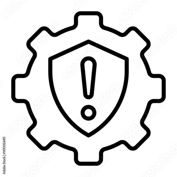 Fototapeta Risk Management Vector Line Icon Design