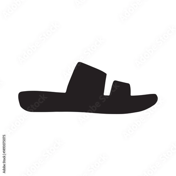 Obraz Fitflop Silhouette Vector Icon White Background