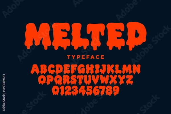 Fototapeta horror gothic alphabet design