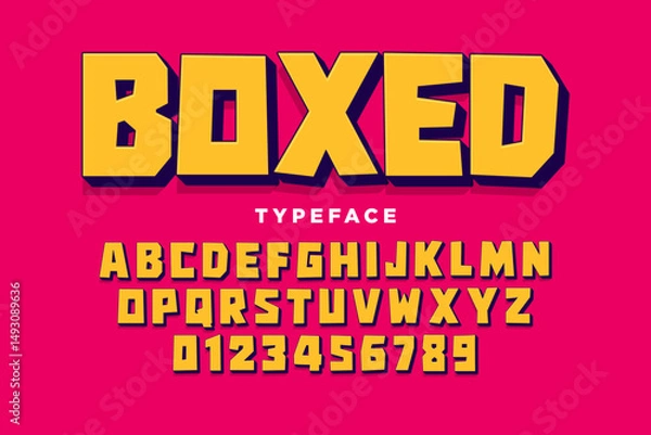 Fototapeta 3d cartoon alphabet style