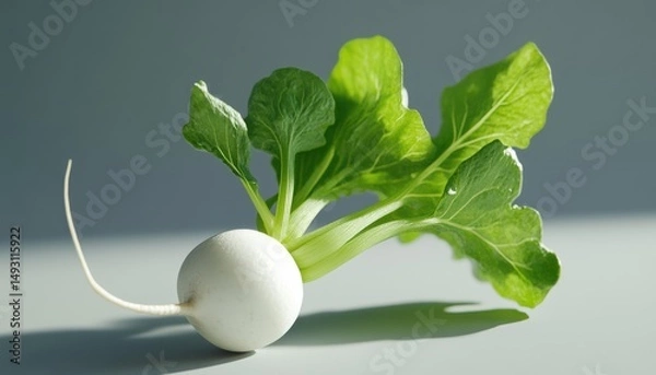Obraz Delicate radish display kitchen table food photography minimalist setting soft light culinary aesthetics