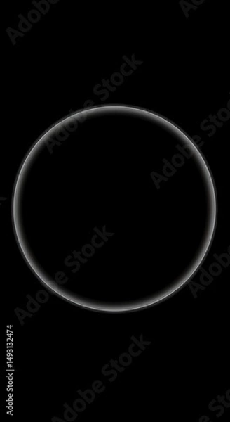 Obraz Circle on Black Background