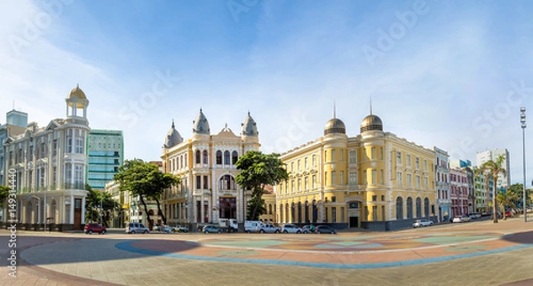 Obraz Panoramiczny widok na plac Marco Zero w dzielnicy Ancient Recife - Recife, Pernambuco, Brazylia