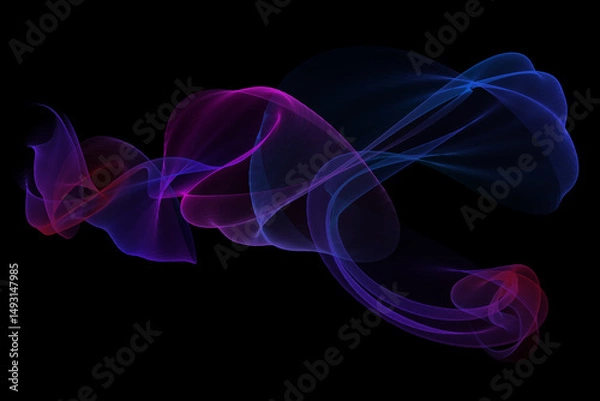 Fototapeta Waving rainbow colors and gradients overlay Blowing as a color wave or clouds and smoky light Effects colorful backgrounds