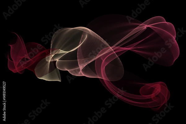 Fototapeta Waving rainbow colors and gradients overlay Blowing as a color wave or clouds and smoky light Effects colorful backgrounds
