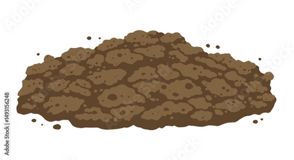 Obraz Pixelated Pile Of Cracked Brown Dirt