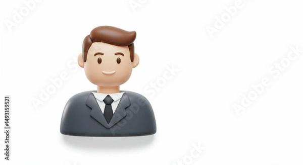 Fototapeta Animated executive avatar simplified design icon