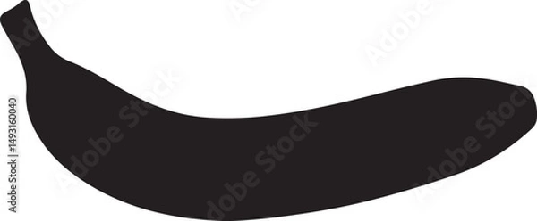 Obraz Banana Silhouette Vector Icon White Background