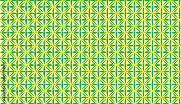 Fototapeta seamless pattern with green flowers