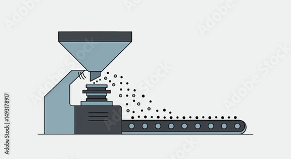 Obraz Automated Manufacturing Process Illustration
