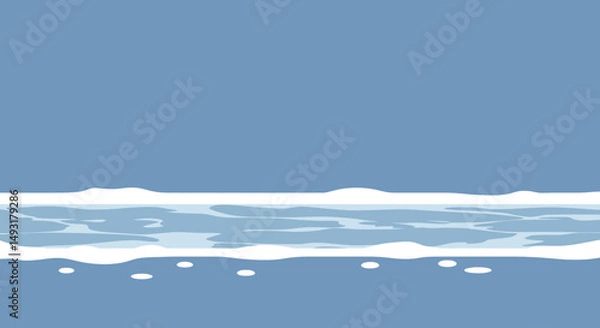 Obraz Pixel Art Simple Coastal Landscape