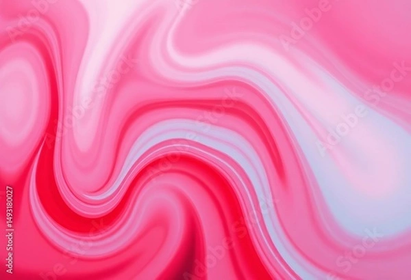 Fototapeta Abstract red, white, blue wave background; grunge texture, vintage noise, copy space, USA,  template