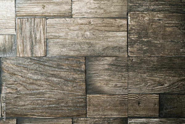 Fototapeta Old stone wall with rough textured surface and natural pattern