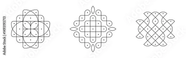 Obraz Fresh kolam designs, simple and elegant!