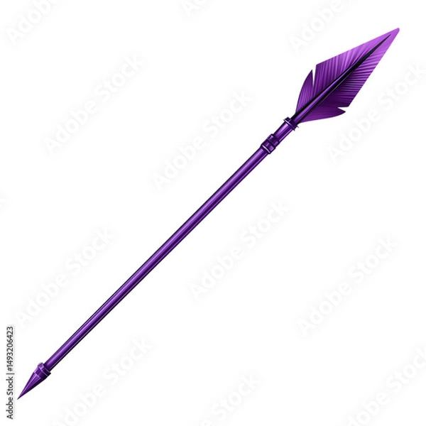 Obraz Contemporary Arrow with Minimal Sharp Vectors in Vi Isolated on Transparent Background