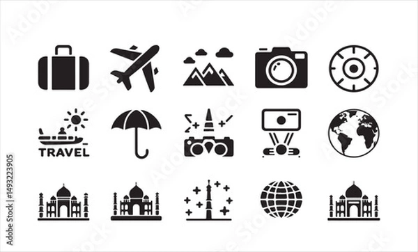 Obraz travel icons set.