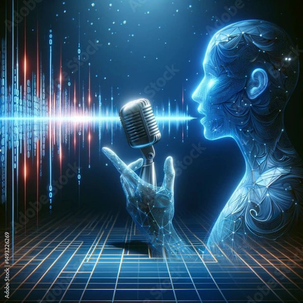 Fototapeta retro microphone on stage