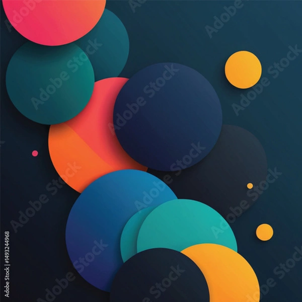 Fototapeta abstract background with circles