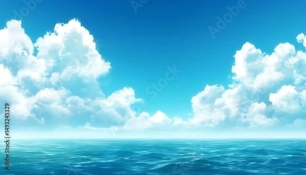 Fototapeta Azure sky and ocean