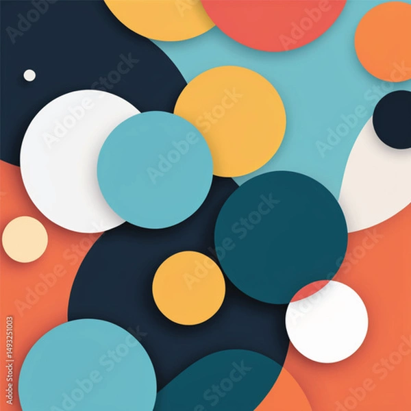 Fototapeta abstract background with circles