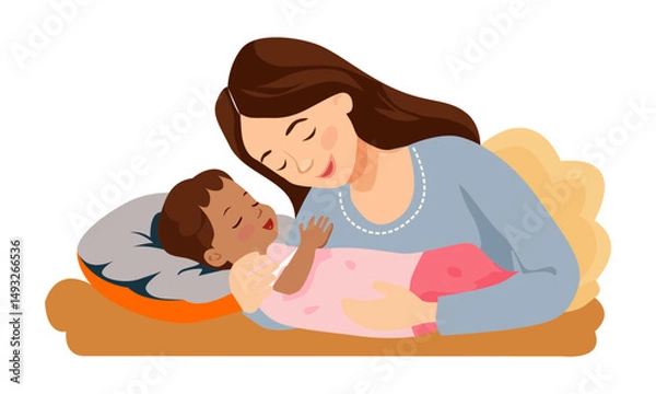 Obraz happy mother's day vector stroke editable