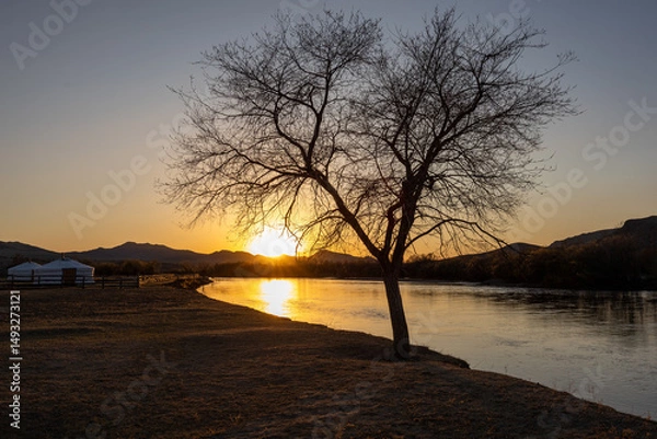 Obraz Sunset Mongolia