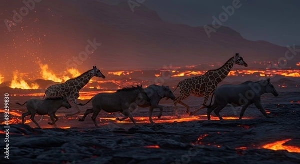 Obraz Animal Escape From Lava