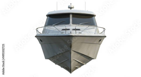 Obraz Isolated Front View Fishing Boat