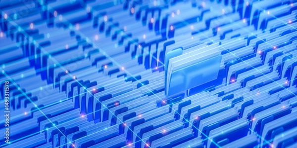 Obraz Digital Folder System for Document Management and Data Organization