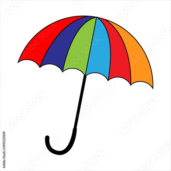 Fototapeta Celestial Umbrella icon.  Insurance Line Vector Icon for websites, mobile interfaces, presentations, banner, visual branding etc. Vector illustration. isolated on white and black background. EPS 10 11