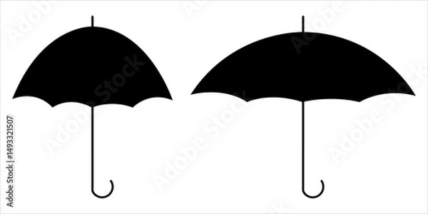Fototapeta Celestial Umbrella icon.  Insurance Line Vector Icon for websites, mobile interfaces, presentations, banner, visual branding etc. Vector illustration. isolated on white and black background. EPS 10 11