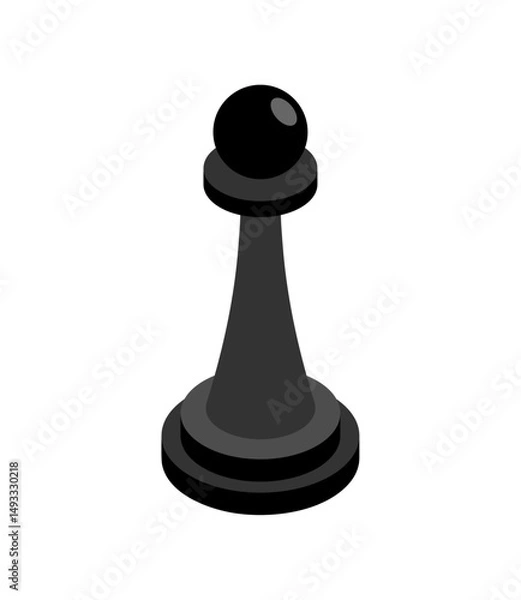 Obraz Pawn Chess piece isolated. Piece for playing chess