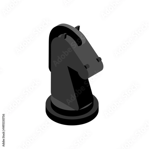 Obraz Knight Chess piece isolated. Piece for playing chess