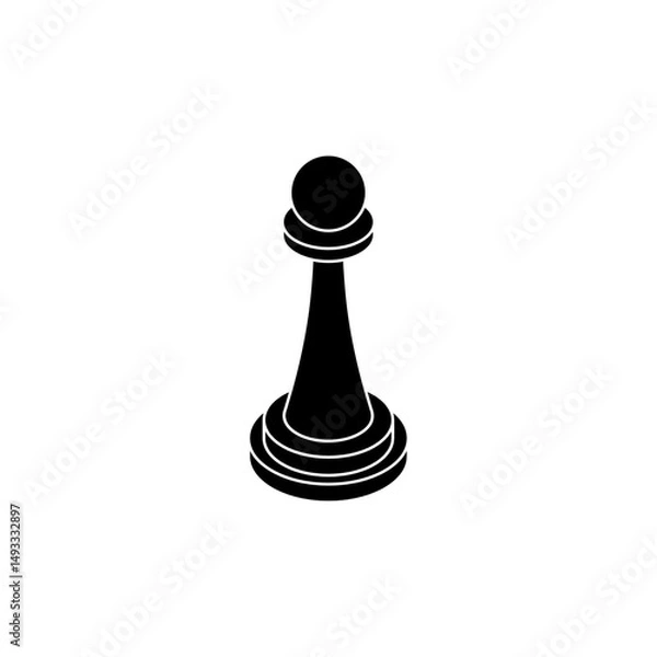Obraz Pawn Chess piece isolated. Piece for playing chess