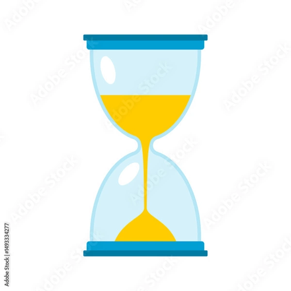 Obraz Sandglass isolated. Glass sand clock