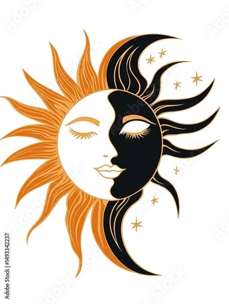 Fototapeta 太陽と月の交響曲