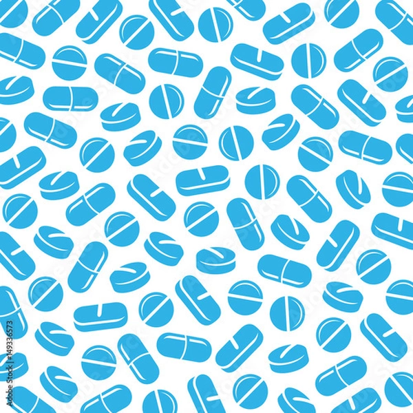 Fototapeta Pills and capsules background. Vectors