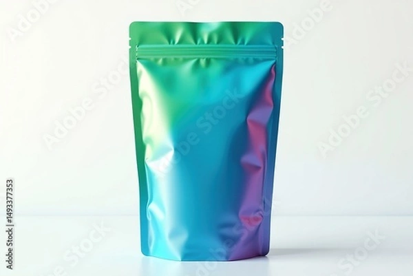 Obraz Holographic package with vibrant, eye-catching color gradients
