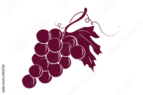 Obraz czerwone winogrona