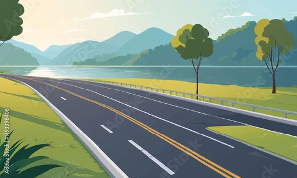 Obraz vector background beautiful twilight scenery